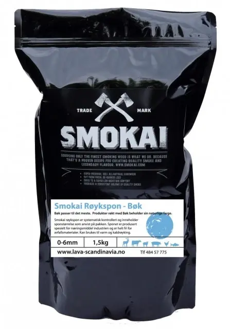 Smokai Røykspon - Bøk 1,5kg 