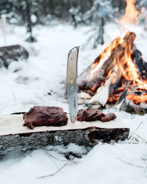 MFK Curly Birch Folding Knife - 8cm blad 