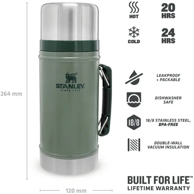 Stanley Mattermos Hammertone Green 0,94 L 