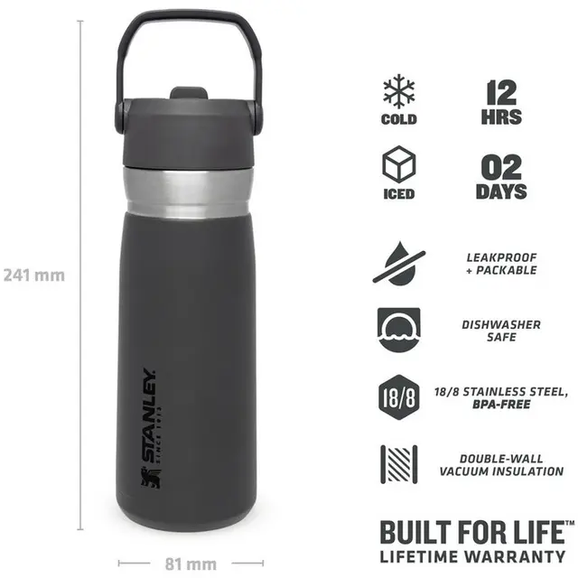 IceFlow Flip Straw Black/Charcoal 