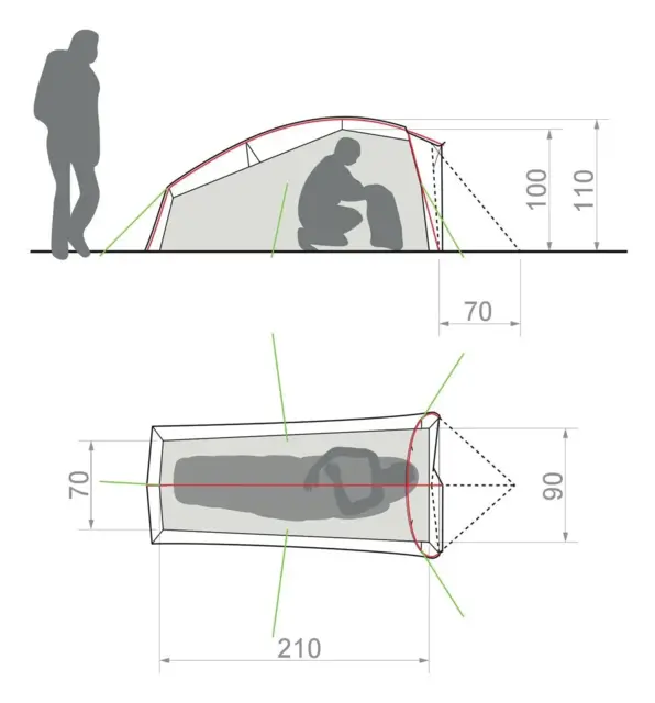 Allround Taurus backpacking tent 1 person 