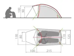 Allround Taurus backpacking tent 2 persons